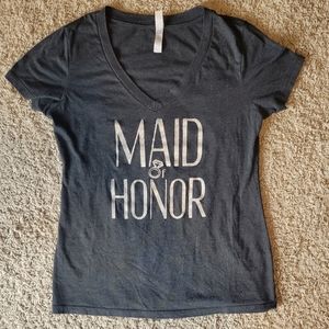 Maid of Honor V-neck T shirt